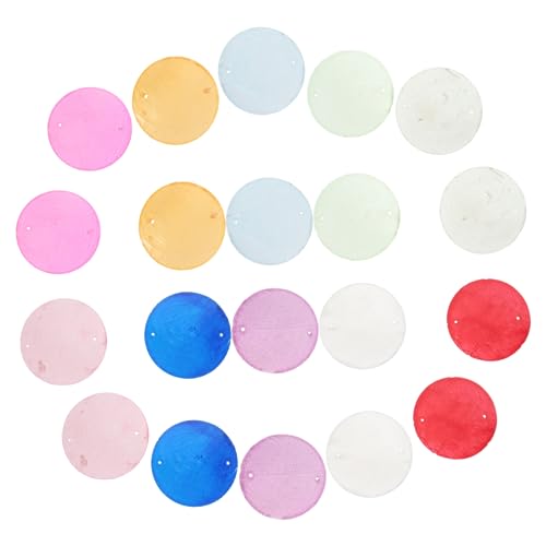 OFFIGAM 100Stücke Natürliche Runde Muschelscheiben für DIY Windspiele und Schmuck Farbenfrohe Dekoration für Fenster Balkon und Strandpartys Handgefertigte Muschelplatten OFFIGAM 100Stücke Natürliche Runde Muschelscheiben für DIY Windspiele und Schmuck Farbenfrohe Dekoration für Fenster Balkon und Strandpartys Handgefertigte Muschelplatten von OFFIGAM