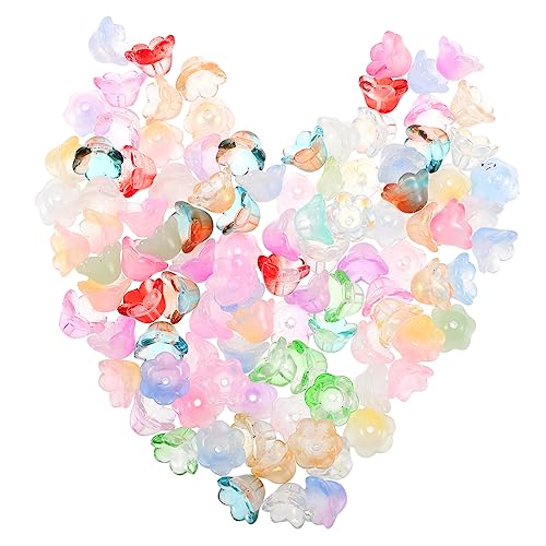 OFFIGAM 100stücke Glasblumen-perlen Für Schmuck Bunte Blütencharms Für Armbänder Und Halsketten Langlebig Und Leicht Für Handgefertigte Dekorationen OFFIGAM 100stücke Glasblumen-perlen Für Schmuck Bunte Blütencharms Für Armbänder Und Halsketten Langlebig Und Leicht Für Handgefertigte Dekorationen von OFFIGAM