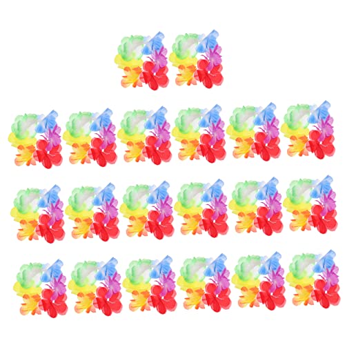 OFFIGAM 10Paare Hawaiianische Handdekoration Bunte Luau Armbänder Elastische Wreath Wrist Straps für Partys Festivals und Besondere Anlässe für Langlebigen von OFFIGAM