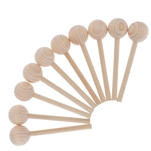 OFFIGAM 10Stücke DIY Holzperlenstäbchen Lange Holzstäbe Fichtenholz für Bastelprojekte Unvollendete Holzverzierungen für Heimdekoration und Handwerk von OFFIGAM