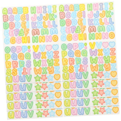 OFFIGAM 10blätter Buchstabenaufkleber wasserdichte Selbstklebende Sticker Alphabet Sticker Für Scrapbooking Geeignet Für Glatte Oberflächen Pro Vielseitig Einsetzbar von OFFIGAM