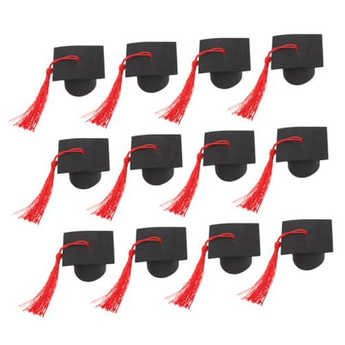 OFFIGAM 12 Stück Abschlussmützen mit Quaste Tortendekoration für Graduation Geburtstagsfeiern und Hochzeiten Vielseitige für Kuchen und Cupcakes OFFIGAM 12 Stück Abschlussmützen mit Quaste Tortendekoration für Graduation Geburtstagsfeiern und Hochzeiten Vielseitige für Kuchen und Cupcakes von OFFIGAM