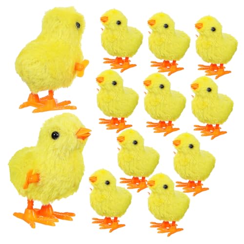 OFFIGAM 12 Stück Aufzieh Küken Springendes Plüschküken für Interaktives Huhn Bunte Hüpftiere für Geburtstagsgeschenke und Partytüten Fördert Kreativität und Farberkennung von OFFIGAM