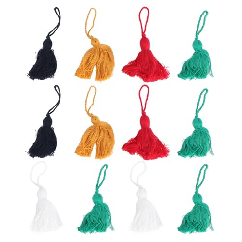 OFFIGAM 12 Stück Bastelmaterial Für Quasten Schmücken Weiß Quasten Zum Basteln Machen Girlande Mit Quastenband Nähen Baumwolle Party Bastelzubehör Mehrfarbig Trimmt Rot OFFIGAM 12 Stück Bastelmaterial Für Quasten Schmücken Weiß Quasten Zum Basteln Machen Girlande Mit Quastenband Nähen Baumwolle Party Bastelzubehör Mehrfarbig Trimmt Rot von OFFIGAM