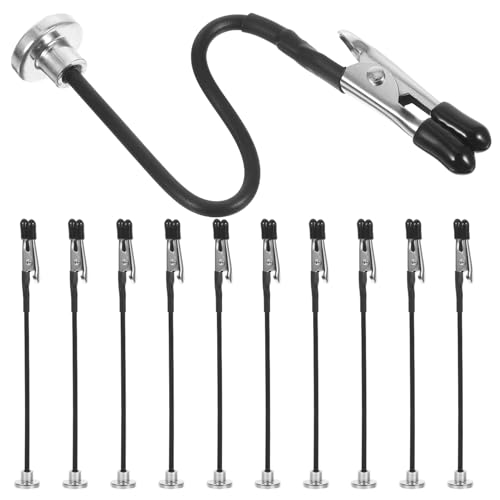OFFIGAM 12 Stück Magnetische Alligator Clips mit Flexibler Gummibasis und Verstellbarem Kopf für Modellmalerei Preisschilder und Platzkarten Stabiler Halter für Schreibtisch Nutzung von OFFIGAM