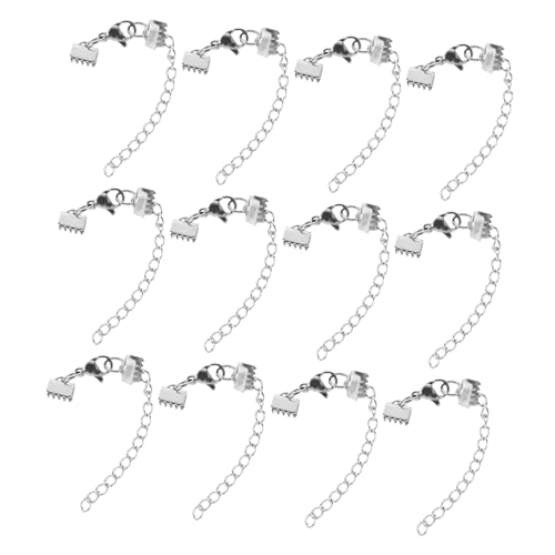 OFFIGAM 12 Stück Schmuckklammern Aus Edelstahl: Bandklemmen Mit Karabinerverschlüssen – Diy-armband, Halskette, Kordelzubehör Zum Basteln, Herstellen Von Halsbändern Und Fußkettchen OFFIGAM 12 Stück Schmuckklammern Aus Edelstahl: Bandklemmen Mit Karabinerverschlüssen – Diy-armband, Halskette, Kordelzubehör Zum Basteln, Herstellen Von Halsbändern Und Fußkettchen von OFFIGAM