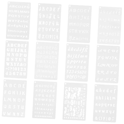 OFFIGAM 12 Stück Teiliges Wiederverwendbarer Buchstaben und Zahlen Schablonen für Wandmalerei Holzgravuren und Diy Projekte Dekorative Vorlagen für Kreative Anwendungen OFFIGAM 12 Stück Teiliges Wiederverwendbarer Buchstaben und Zahlen Schablonen für Wandmalerei Holzgravuren und Diy Projekte Dekorative Vorlagen für Kreative Anwendungen von OFFIGAM