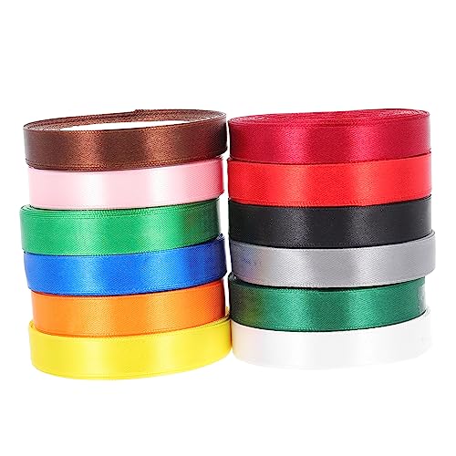 OFFIGAM 12 Stücke Band Verpackung Rosa Geburtstag Seide Für Trim Bundle Farbige Sortierte Dekoration Polyester OFFIGAM 12 Stücke Band Verpackung Rosa Geburtstag Seide Für Trim Bundle Farbige Sortierte Dekoration Polyester von OFFIGAM