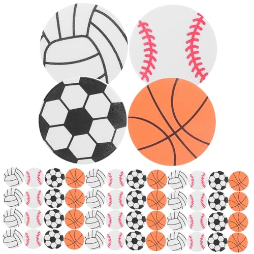 OFFIGAM 120stücke Sportball Aufkleber Selbstklebende Sticker Für Sportpartys Und -Dekorationen Für Fußball Basketball Volleyball Und Baseball Party-Accessoires Für Sportliebhaber von OFFIGAM