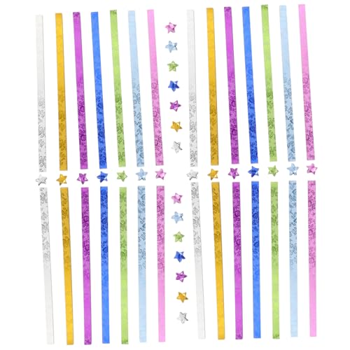 OFFIGAM 140Stücke Origami Sternpapierstreifen Farben DIY Faltmaterialien für Bastelprojekte für Scrapbooking und Dekoration Papier für Origami von OFFIGAM
