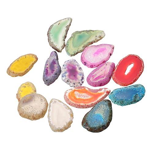OFFIGAM 14Stücke Farbige Achatscheiben Für DIY Schmuck Handgefertigte Dekoration Natürliche Gebohrte Agatstücke Und Zufällig OFFIGAM 14Stücke Farbige Achatscheiben Für DIY Schmuck Handgefertigte Dekoration Natürliche Gebohrte Agatstücke Und Zufällig von OFFIGAM