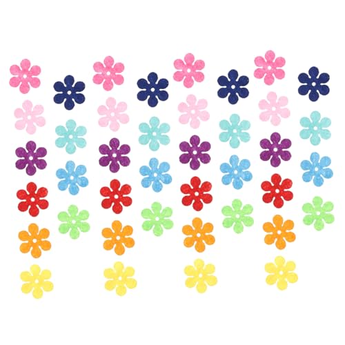 OFFIGAM 150 Stück DIY Blumen Applikationen Set Bunte Weiche Stoffblumen Patches für Kreative Nähprojekte Dekorative Kleidung Bastelarbeiten und Accessoires von OFFIGAM