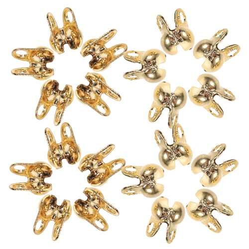 OFFIGAM 150 Stück Schmuck Endkappen Crimpperlen Knotenschutz und Clamshell Endkappen für Diy und Armbänder und Vielseitig Einsetzbar von OFFIGAM