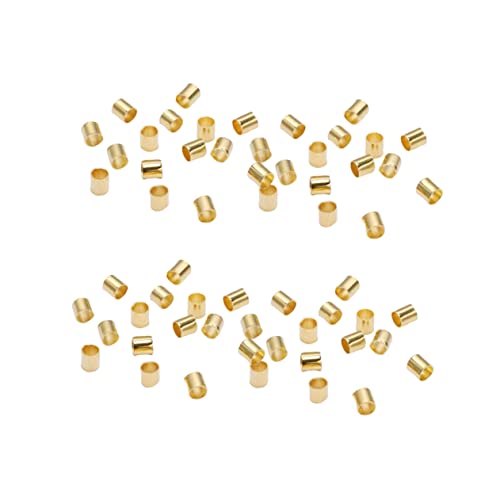 OFFIGAM 1500 Stück Perlenmaterial schmuck Kupferperlen Quetschperlen Rohrperlen Golden OFFIGAM 1500 Stück Perlenmaterial schmuck Kupferperlen Quetschperlen Rohrperlen Golden von OFFIGAM