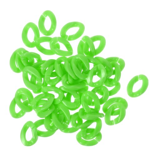 OFFIGAM 150Stücke Acryl Verbindungsringe für DIY Schmuck Fluoreszierendes Grün für und Armbänder Leicht und Langlebig mit Ringen von OFFIGAM
