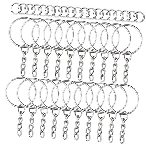 OFFIGAM 150Stücke Schlüsselanhänger Ringe Set mit Schraubaugen für DIY Bastelarbeiten Hochwertiges Zubehör zur Herstellung von Schlüsselanhängern für Kleine Projekte von OFFIGAM