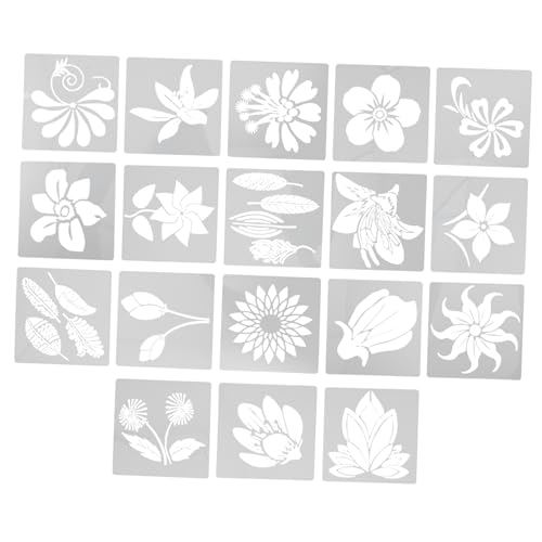 OFFIGAM 18 Stück Schüler Malvorlagen Zeichnung Schablonen für DIY Kunsthandwerk Blumen- DIY-Vorlagen groß Blumenvorlagen Schablone Bastelfarbe Schablone das Haustier Weiß OFFIGAM 18 Stück Schüler Malvorlagen Zeichnung Schablonen für DIY Kunsthandwerk Blumen- DIY-Vorlagen groß Blumenvorlagen Schablone Bastelfarbe Schablone das Haustier Weiß von OFFIGAM