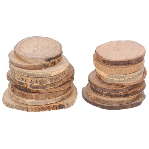 OFFIGAM 18 Stück Unvollendete Holzscheiben Natürliche Dekoration für Diy Basteln Gartenprojekte Kreative Handwerksmaterialien für Wohn und von OFFIGAM