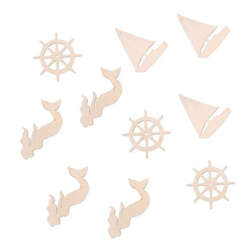 OFFIGAM 18Stücke Unvollendete Holzausschnitte für DIY Bastelprojekte Schiffsrad Meerjungfrau und Segelboot Bastelset für Erwachsene zur Individuellen Gestaltung OFFIGAM 18Stücke Unvollendete Holzausschnitte für DIY Bastelprojekte Schiffsrad Meerjungfrau und Segelboot Bastelset für Erwachsene zur Individuellen Gestaltung von OFFIGAM