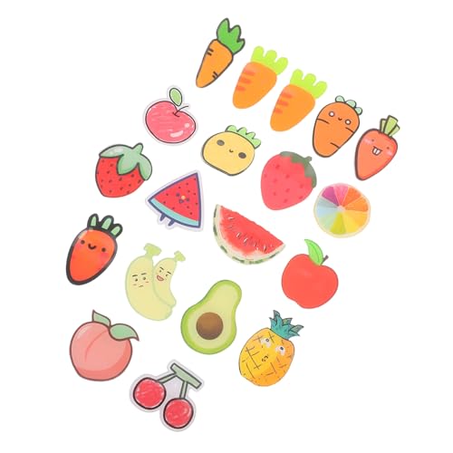 OFFIGAM 19 Stück Bunte Acryl Cartoon Anstecker für Schule Partys und Freizeit Obst Themen Abzeichen für Rucksäcke und Kleidung von OFFIGAM