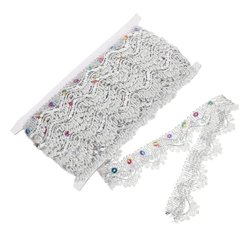 OFFIGAM 1Rolle Glänzendes Paillettenband für Kostümverkleidung Multifunktionale Dekoration mit Dreieckigen Fransen Hochzeitsdekoration DIY Handwerksprojekte von OFFIGAM