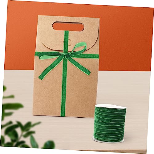 OFFIGAM 1Rolle Grünes Velours DIY Handwerksband für Geschenkverpackungen Hochzeiten Partys und Scrapbooking Breit Yards Hochwertiges Dekorationsmaterial für Kreative von OFFIGAM