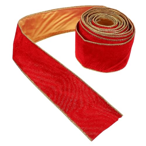 OFFIGAM 1Rolle Rotes Samtband Hochwertiges Geschenkband für DIY Dekoration für Blumensträuße und Besondere Anlässe Verschleißfestes Vielseitig Einsetzbar von OFFIGAM