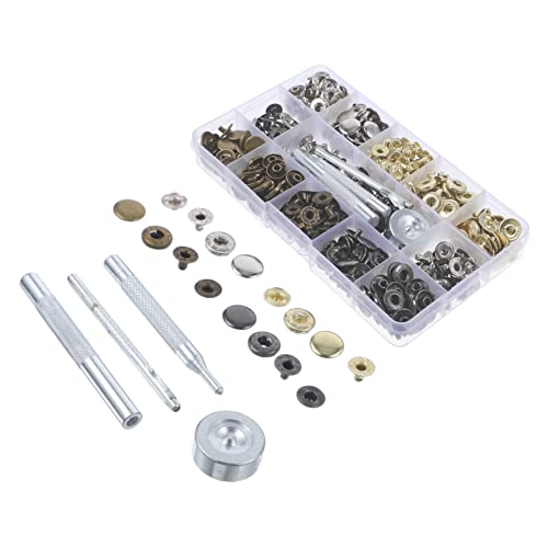 OFFIGAM 1Satz Leder Druckknopf Metall Schnappknöpfe mit Werkzeugen für Kleidung Taschen Jacken und DIY Projekte Farben OFFIGAM 1Satz Leder Druckknopf Metall Schnappknöpfe mit Werkzeugen für Kleidung Taschen Jacken und DIY Projekte Farben von OFFIGAM