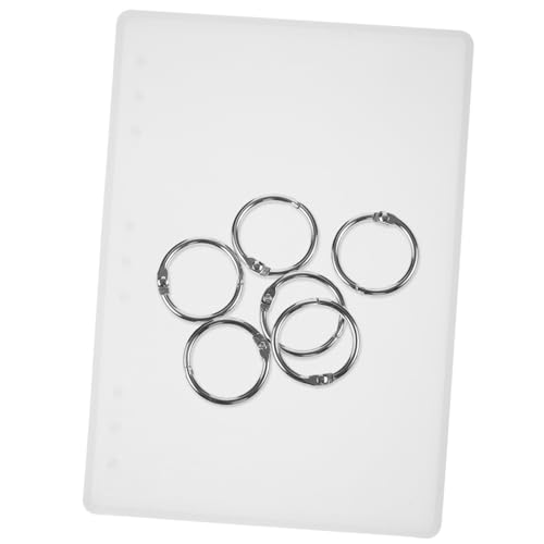 OFFIGAM 1Satz Silikon Bastelform für Notizbuch Einband Epoxidharz Formen für DIY Projekte Abdeckungsform und Silbernen Binderingen für Bastelarbeiten von OFFIGAM
