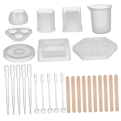 OFFIGAM 1Satz Silikonformen für Epoxidharz Teiliges Bastelset für Untersetzer Aschenbecher und Stifthalter Kompatibel mit Harz Lehm Wachs für DIY Projekte OFFIGAM 1Satz Silikonformen für Epoxidharz Teiliges Bastelset für Untersetzer Aschenbecher und Stifthalter Kompatibel mit Harz Lehm Wachs für DIY Projekte von OFFIGAM