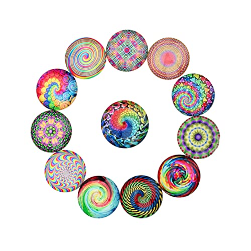 OFFIGAM 1Tasche DIY Aufkleber Patches Ethnisches Spiralmuster Bunt Kuppel Cabochon für Schmuckstücke im Ethnischen Stil Bastelperlen für Projekte von OFFIGAM