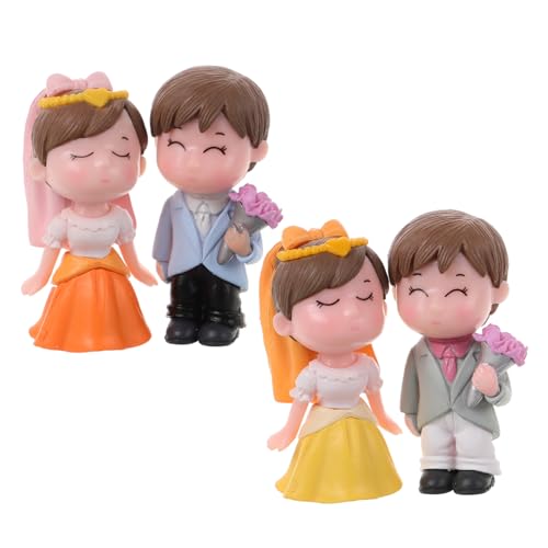 OFFIGAM 2 Paare Kleine Ornamente Für Paare Hochzeitsdekor Braut Kuchen Topper Hochzeitsaufsätze Für Kuchen Kompakte Tortendekoration Hochzeitstortedekor Tortenaufleger Hochzeit Plastik OFFIGAM 2 Paare Kleine Ornamente Für Paare Hochzeitsdekor Braut Kuchen Topper Hochzeitsaufsätze Für Kuchen Kompakte Tortendekoration Hochzeitstortedekor Tortenaufleger Hochzeit Plastik von OFFIGAM