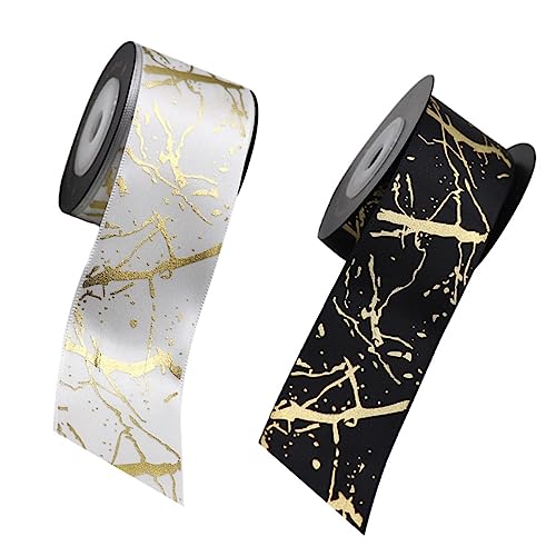 OFFIGAM 2 Rollen Hochglänzendes Polyester Geschenkband Breit Geburtstagsgeschenke DIY Bastelprojekte und Festliche Dekorationen OFFIGAM 2 Rollen Hochglänzendes Polyester Geschenkband Breit Geburtstagsgeschenke DIY Bastelprojekte und Festliche Dekorationen von OFFIGAM
