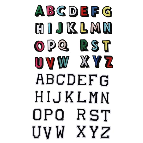 OFFIGAM 2 Sätze Alphabet Patches Aufbügelbar Annähen Buchstaben Applikationen Klassisch Strapazierfähige Stoffaufnäher Für Kleidung DIY Dekoration Schuhe Hüte OFFIGAM 2 Sätze Alphabet Patches Aufbügelbar Annähen Buchstaben Applikationen Klassisch Strapazierfähige Stoffaufnäher Für Kleidung DIY Dekoration Schuhe Hüte von OFFIGAM