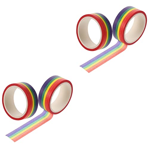 OFFIGAM 2 Sätze Rainbow Stripe Washi Tape Diy Dekoratives Klebeband Für Scrapbooking Journaling Und Bastelprojekte Und Praktisch 2 Stück * 2 OFFIGAM 2 Sätze Rainbow Stripe Washi Tape Diy Dekoratives Klebeband Für Scrapbooking Journaling Und Bastelprojekte Und Praktisch 2 Stück * 2 von OFFIGAM
