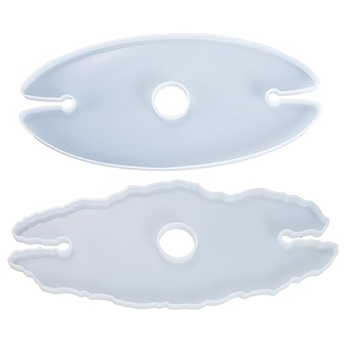 OFFIGAM 2 Stück DIY Silikonform für Weinglashalter und Untersetzer Epoxidharz Gießform für Kreative Tischdekoration und Kunsthandwerk Langlebig und Leicht zu Entformen von OFFIGAM