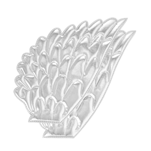 OFFIGAM 2 Stück Engelsflügel Zubehör Stoff Angel Flügelverkleidung Flügelflicken Zum Aufbügeln Dekorative Reparaturapplikation Angel Wing Mend Patch Silver Schwamm OFFIGAM 2 Stück Engelsflügel Zubehör Stoff Angel Flügelverkleidung Flügelflicken Zum Aufbügeln Dekorative Reparaturapplikation Angel Wing Mend Patch Silver Schwamm von OFFIGAM