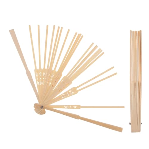 OFFIGAM 2 Stück Faltbarer Handfächer DIY Fächer für Hochzeiten Babypartys und Geburtstagsfeiern Japanisches Design Tragbar und Kompakt von OFFIGAM