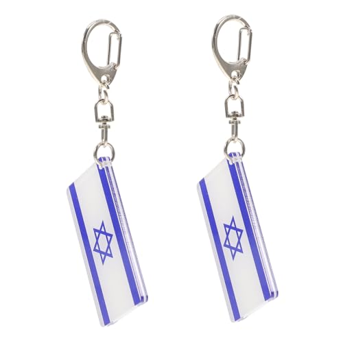 OFFIGAM 2 Stück Flagge Schlüsselanhänger Dekorationsbeutelanhänger Schlüsselanhänger Mit Israel-souvenirs Schlüsselbund Für Die Dekoration Auto Schlüsselanhänger Schlüsselhalter Plastik OFFIGAM 2 Stück Flagge Schlüsselanhänger Dekorationsbeutelanhänger Schlüsselanhänger Mit Israel-souvenirs Schlüsselbund Für Die Dekoration Auto Schlüsselanhänger Schlüsselhalter Plastik von OFFIGAM