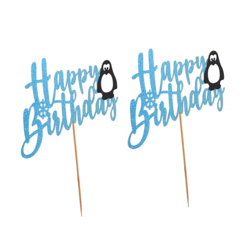 OFFIGAM 2 Stück Geburtstagsfeier Dekoration Geburtstagstorte Pfote Pinguin Partyzubehör Für Dessert-cupcake-topper Foto Der Geburtstagsfeier Einlegekarten Hölzern OFFIGAM 2 Stück Geburtstagsfeier Dekoration Geburtstagstorte Pfote Pinguin Partyzubehör Für Dessert-cupcake-topper Foto Der Geburtstagsfeier Einlegekarten Hölzern von OFFIGAM