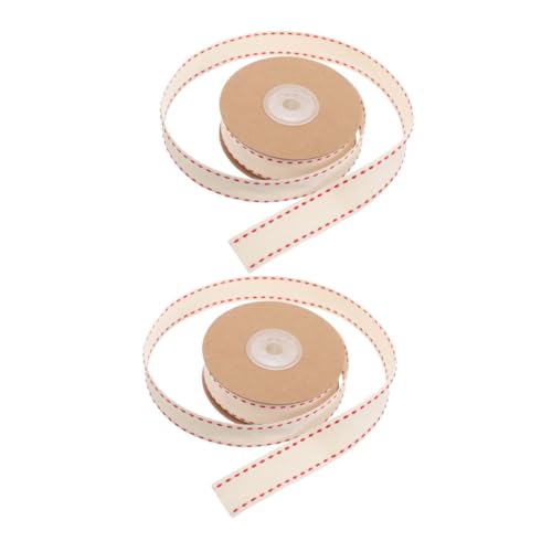 OFFIGAM 2 Stück Genähtes Baumwollband Mit Streifen – Bauernbandrolle Zum Verpacken Von Geschenken, Blumendekoration, Basteln, Schleifenherstellung, Blumenstraußnähen OFFIGAM 2 Stück Genähtes Baumwollband Mit Streifen – Bauernbandrolle Zum Verpacken Von Geschenken, Blumendekoration, Basteln, Schleifenherstellung, Blumenstraußnähen von OFFIGAM