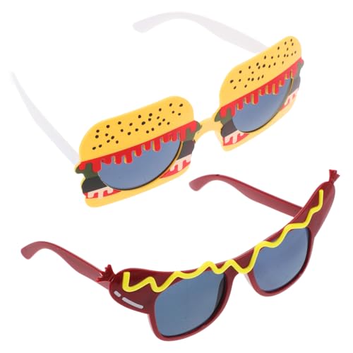 OFFIGAM 2 Stück Hamburger und Hot Dog Sonnenbrillen für Halloween Party Witzige Foto Requisiten Leicht und Bequem Lustige Partyaccessoires für Altersgruppen OFFIGAM 2 Stück Hamburger und Hot Dog Sonnenbrillen für Halloween Party Witzige Foto Requisiten Leicht und Bequem Lustige Partyaccessoires für Altersgruppen von OFFIGAM