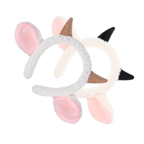OFFIGAM 2 Stück Lammhorn Ohr Stirnband Ochsenhorn Stirnbänder Tier Kopfbedeckung Halloween Cosplay Party Stirnbänder Schafhorn Ohren Stirnband Tierohren Haarband Ziegenohren OFFIGAM 2 Stück Lammhorn Ohr Stirnband Ochsenhorn Stirnbänder Tier Kopfbedeckung Halloween Cosplay Party Stirnbänder Schafhorn Ohren Stirnband Tierohren Haarband Ziegenohren von OFFIGAM