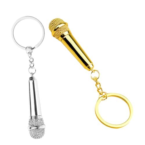 OFFIGAM 2 Stück Mikrofon Schlüsselanhänger Großpackung Schlüsselanhänger Für Schlüsselanhänger Anhänger Süßer Schlüsselanhänger Kleiner Taschen Schlüsselanhänger von OFFIGAM