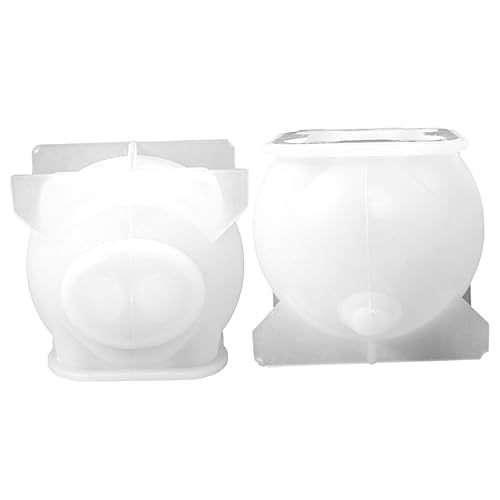 OFFIGAM 2 Stück Silikonform Schwein Epoxidharz Gießform für DIY Dekoration Flexibles und Wiederverwendbares Silikon für Kreative Bastelprojekte von OFFIGAM