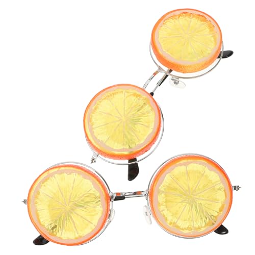 OFFIGAM 2 Stück lustige Brille Orange Sommerparty-Brille retro Braut umrandet strandparty party brillen Cosplay glasses party dekoration schnapsgläser Cosplay-Party-Brille Zitronengläser von OFFIGAM