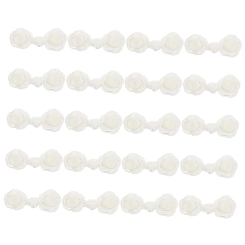 OFFIGAM 20 Paare Antike Kostümknöpfe Chemischer Han Anzug Schnallen Dekorative Nähverschlüsse für DIY Kleidung Weiß von OFFIGAM
