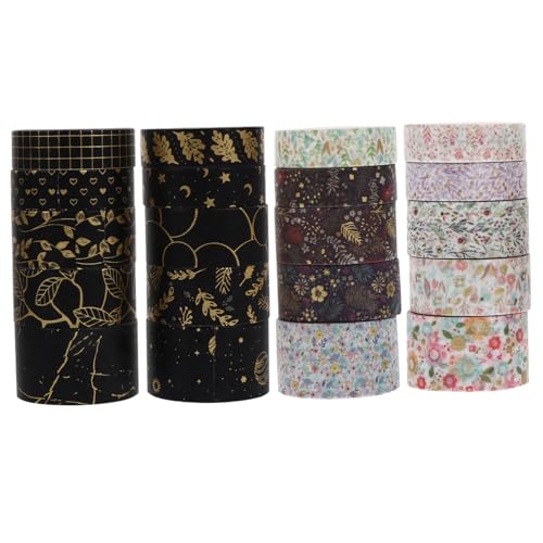 OFFIGAM 20 Rollen Heißprägeband Abdeckband Klebstoff Streifen Klebeband breit dekorativ papierklebeband selber machen Wickelband Washi -Klebeband selbstklebendes klebeband OFFIGAM 20 Rollen Heißprägeband Abdeckband Klebstoff Streifen Klebeband breit dekorativ papierklebeband selber machen Wickelband Washi -Klebeband selbstklebendes klebeband von OFFIGAM