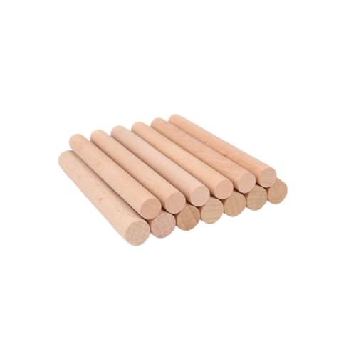 OFFIGAM 20 Stück Buchenholz Rundstäbe für DIY Handwerk Modellbau und Holzarbeiten Robuste Langlebige Holzstäbchen für Kreative Projekte von OFFIGAM