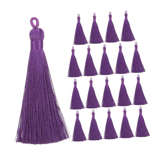 OFFIGAM 20 Stück Eisseide -ohrring Quastens Quastenanhänger Schlüssel Herstellung Von Klobigem Kettenschmuck Kleine Quasten Basteln Stichworte Fransenbesatz Mit Quaste Lieferungen Violett OFFIGAM 20 Stück Eisseide -ohrring Quastens Quastenanhänger Schlüssel Herstellung Von Klobigem Kettenschmuck Kleine Quasten Basteln Stichworte Fransenbesatz Mit Quaste Lieferungen Violett von OFFIGAM